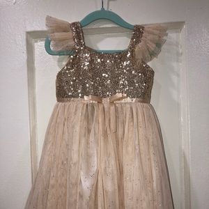 Gold Toddler Dress